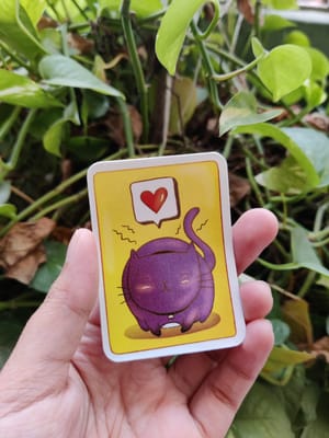 Purple Cat Sticker